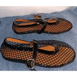 Kitulandy Women's Shoes Mesh Ballet Black Size 8